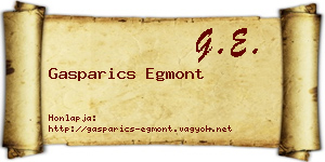 Gasparics Egmont névjegykártya